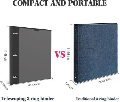INFUN 1 Inch Telescoping 3 Ring Binder - Image 3