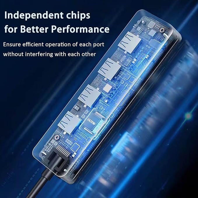 USB 3.0 Hub, VIENON 4-Port USB Hub USB Splitter USB Expander - Image 6