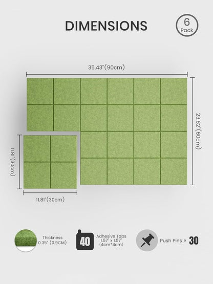 Bumusty Large Cork Board Alternative-36 x24 Felt Bulletin Board Tiles, - Image 2