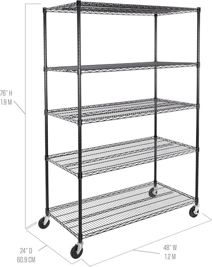 Seville Classics UltraDurable Heavy Duty NSF Solid Steel Wire Rack Storage Unit - Image 3