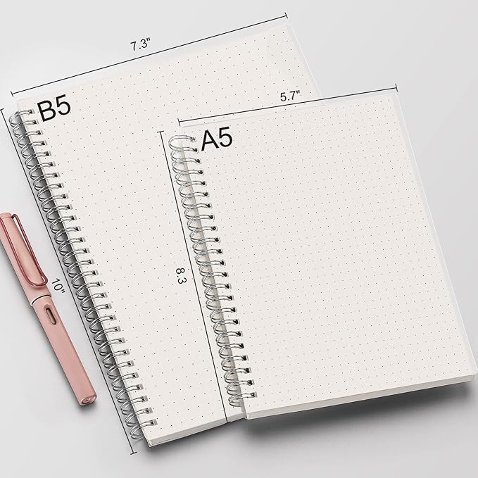 AHGXG Dotted Journals Spiral Notebook 3 Pack, A5 Bullet Dot Grid Journal - Image 4