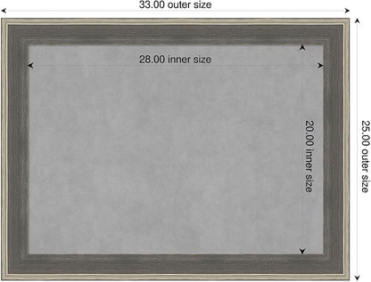 Amanti Art Grey Framed Magnetic Board 25x33 Medium Vision Board - Image 2