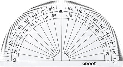 EBOOT 25 Pcs Math Protractors Plastic Protractor 180 Degrees, 4 Inches - Image 8