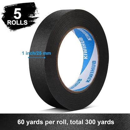 KIWIHUB Black Painters Tape, DIY Crafting, Decoration and School Projects - Image 2