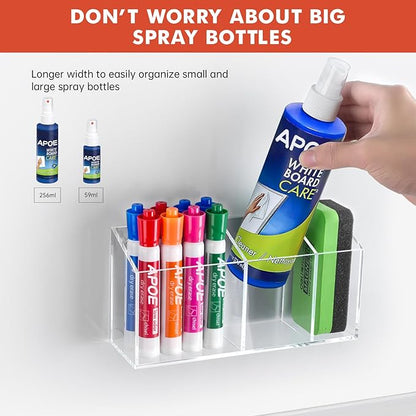 Banafich Magnetic Dry Erase Marker Holder, Acrylic Magnet Pen Holder - Image 3