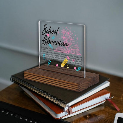 School Librarian Gifts, Thank You Desk Sign - Image 2