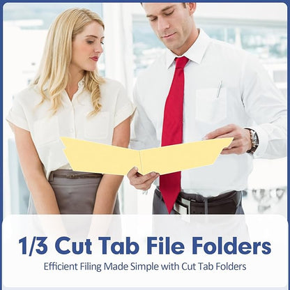 File Folder, PANDRI 170 Pack File Folder, 1/3 Cut Tab, Letter Size, Filing - Image 7