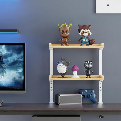 ART-GIFTREE Clamp On Desk Shelf 2-Tier, 12.5 inch Wood Shelving Unit - Image 2