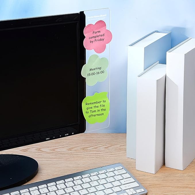 Zonon 6 Pieces Computer Monitor Notes Screen Monitor Memo Board Sticky Note - Image 7