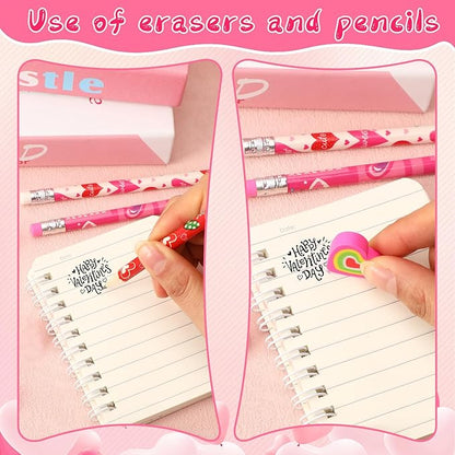 JULMELON 72PCS Valentine's Day Party Favors Set, Wooden Pencils - Image 4
