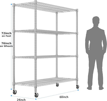 Homdox 4-Tier Heavy Duty Metal Shelves - Image 3