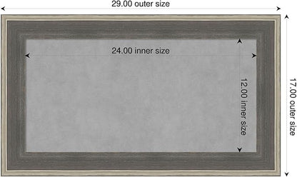 Amanti Art Grey Framed Magnetic Board 17x29 Small Vision Board - Image 2
