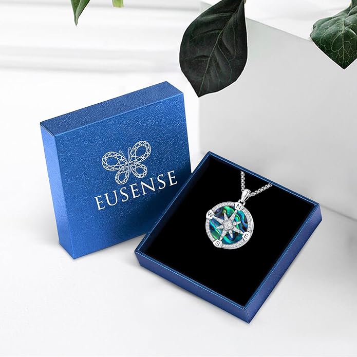 Compass Necklace for Women Men 925 Sterling Silver Pendant Urn Necklaces for - Image 5