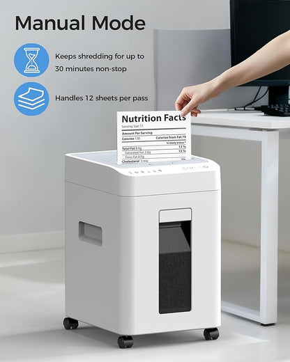 110-Sheet Micro-Cut Paper Shredder Auto Feed Shredders P-4 High Security - Image 3