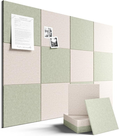 Large Felt Bulletin Board 48" x 36" Cork Board Alternative-12 Pack by FLUXYNARA