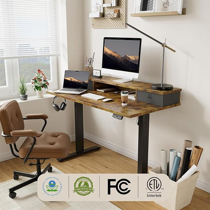Agilestic 55 x 24 Inches Height Adjustable Electric Standing Desk - Image 5