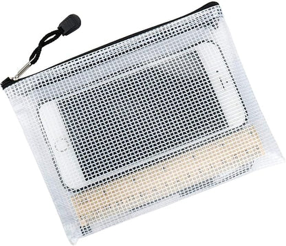 Oaimyy-18 Pcs, Plastic Mesh Zipper Pouch Document Folders Bag Zipper Zip File - Image 6
