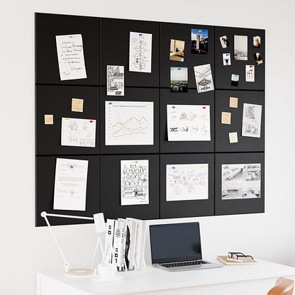 Neatsure Large Cork Board for Wall, 12 Panels Felt Tiles Tack Push Pin Board - Image 2