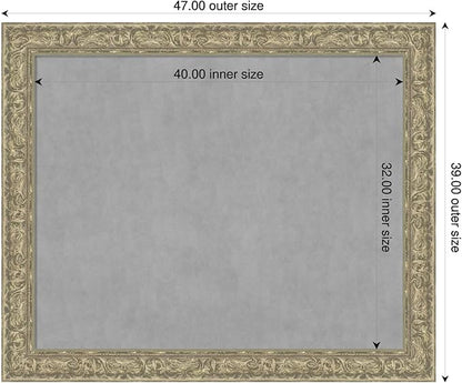 Amanti Art Silver Framed Magnetic Board 39x47 X-Large Vision Board - Image 2