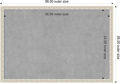 Amanti Art Silver Framed Magnetic Board 26x38 Large Vision Board - Image 2