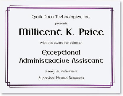 PaperDirect Foil Elegance Specialty Certificates, 50 Sheets of 38lb White Paper - Image 2