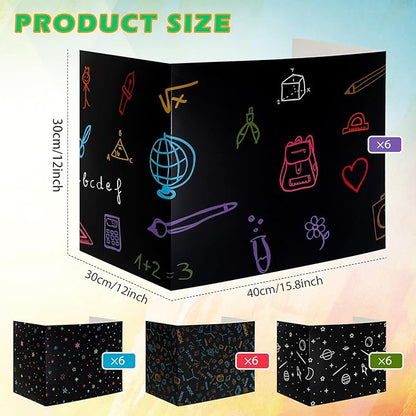 Crtiin 24 Pcs Privacy Folders for Students Desk Dividers Standard School - Image 2