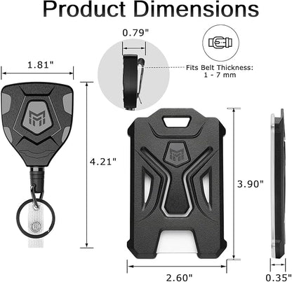 MNGARISTA 2 Pack Heavy Duty Badge Holder, Vertical ID Card Holder - Image 3