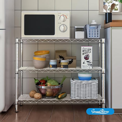 Guan River 3-Shelf Adjustable Metal Shelf Wire Shelving Storage Rack - Image 7