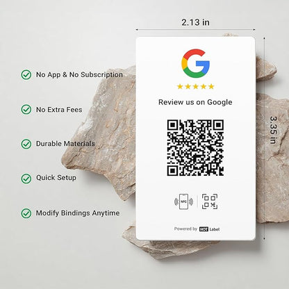 HotLabel – Google Review Card 5-Pack – White – NFC Tap & QR Code – Includes 5 - Image 3