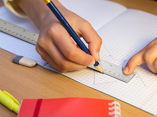Metal Ruler with Cork Backing, 6+12+18 Inch Stainless Steel Rulers 6 Inch 12 - Image 6