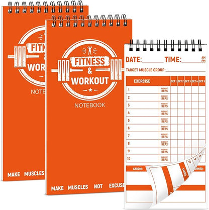 gisgfim 3 Pcs Fitness Journal for Men Women Workout Lifting Log Book Planner by gisgfim