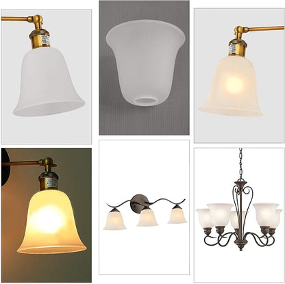 Eumyviv 4 Pack Bell Shaped Frosted Glass Lamp Shade Replacement - Image 4
