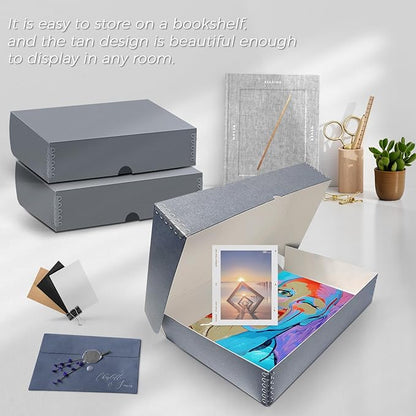 Lineco, 11x17 Clamshell Archival Folio Storage Box, Acid-Free - Image 6