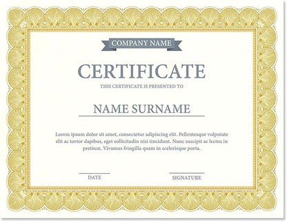 Elite Gold & White Parchment Certificate Papers - Image 3