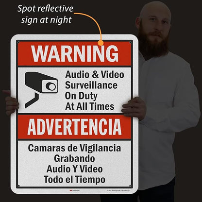 SmartSign 30 x 24 inch “Warning - Image 5