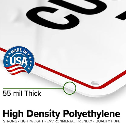 Custom Arrow, Custom Directional Sign, Up Arrow, 7x10 Inches, 55 mil thick HDPE - Image 3