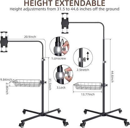 Coslony Adjustable Floor Standing Tablet Stand - Image 9