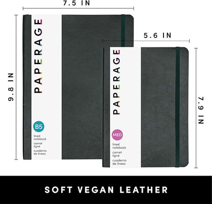 PAPERAGE Softcover Lined Journal Notebook, 176 Pages, Large B5 College Ruled - Image 2