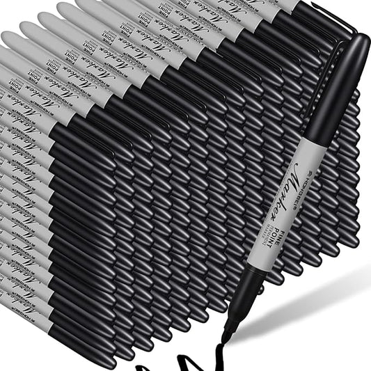 Thenshop 500 Pack Black Permanent Markers Bulk by Thenshop