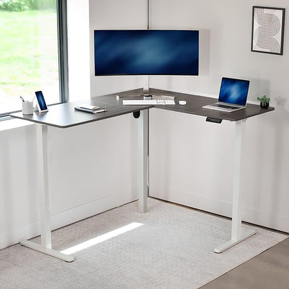VIVO Electric Corner 63 x 55 inch L-Shaped Standing Desk, Memory Height - Image 8