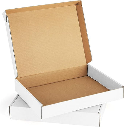 Eupako 13x10x2" White Shipping Boxes Corrugated Box Mailers 20 Pack Cardboard by Eupako