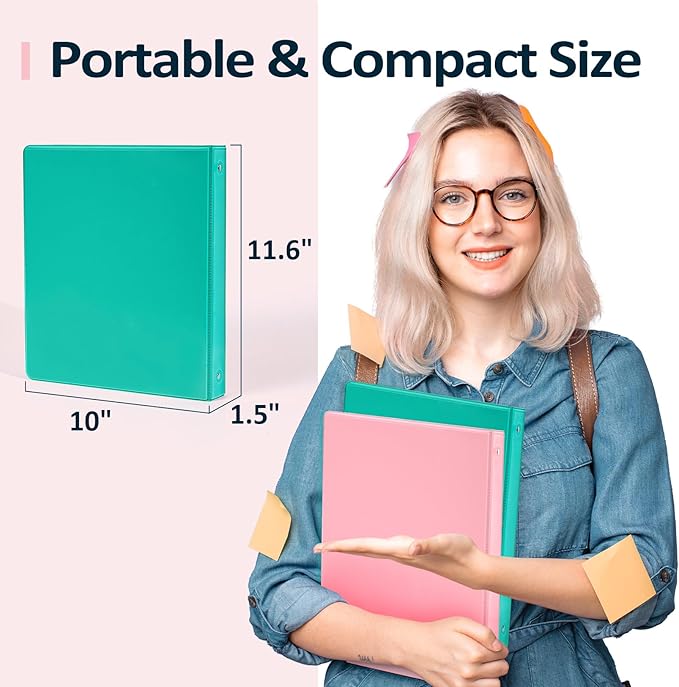 BinderX Extra Durable 3 Ring Binder, Round Ring 2 Inch Binders, Fits 450 Sheets - Image 6