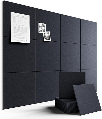 Fluxynara Large Felt Bulletin Board 48" X 36" Cork Board Alternative-12 Pack by FLUXYNARA