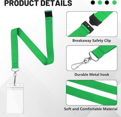 12-Pack Green Breakaway Lanyards - Image 6