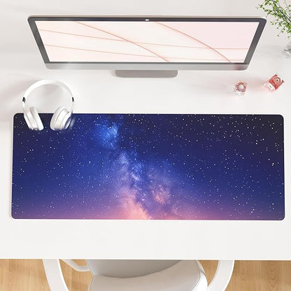 QIYI Desk Pad, Galaxy PU Leather Desk Blotter Protector, Waterproof Computer by QIYI