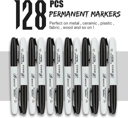 Buecs Permanent Markers, Fine Point, Waterproof & Smear Proof Markers, Quick - Image 2