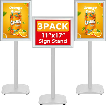 VAIIGO 3 Pack Heavy Duty Standing Sign Holder 11x17 Inch by VAIIGO
