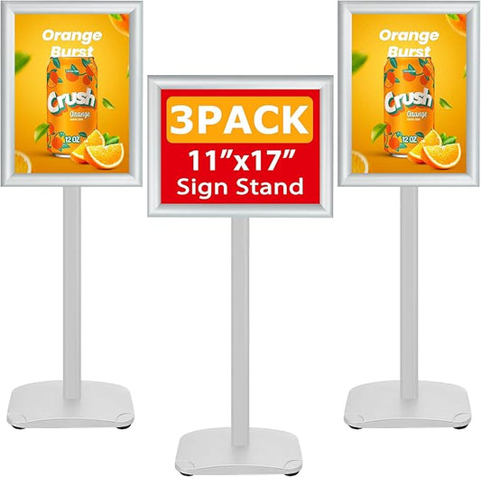 VAIIGO 3 Pack Heavy Duty Standing Sign Holder 11x17 Inch by VAIIGO
