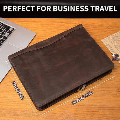 Geslun Genuine Leather Portfolio, Legal Size 8.5 x 14 Pad Holder, Business - Image 7