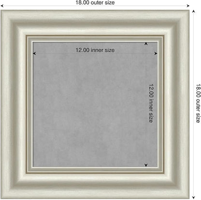Amanti Art Silver Framed Magnetic Board 18x18 X-Small Vision Board - Image 2